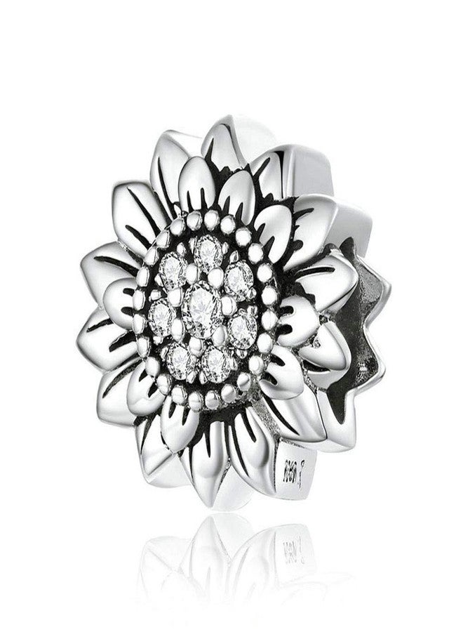 LAMOONY Sterling Silver Sunflower Charm for Pandora Charm Bracelet - Image 1